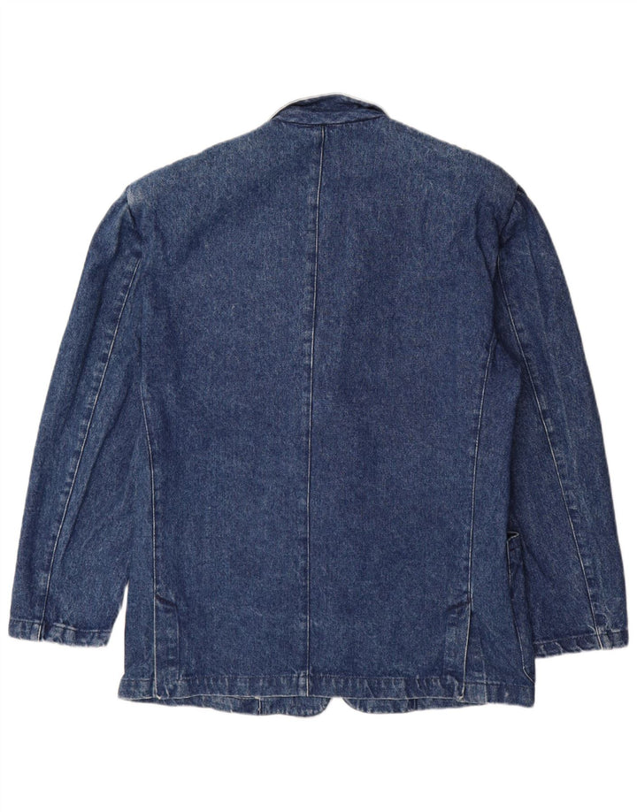 Carrera Mens 2 Button Denim Blazer Jacket UK 38 Medium Blue Cotton