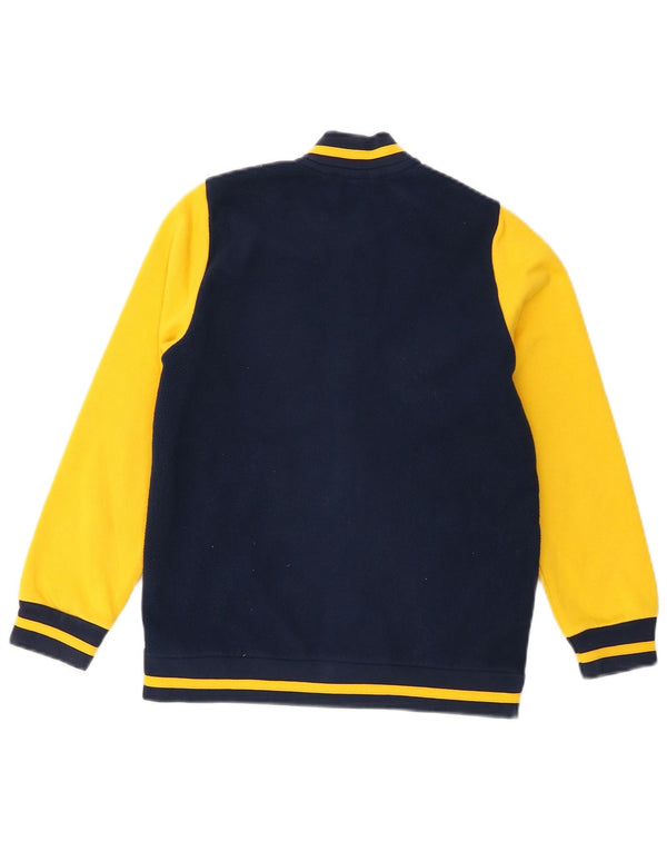 Adidas Boys Graphic Fleece Jacket 9-10 Years Navy Blue Colourblock