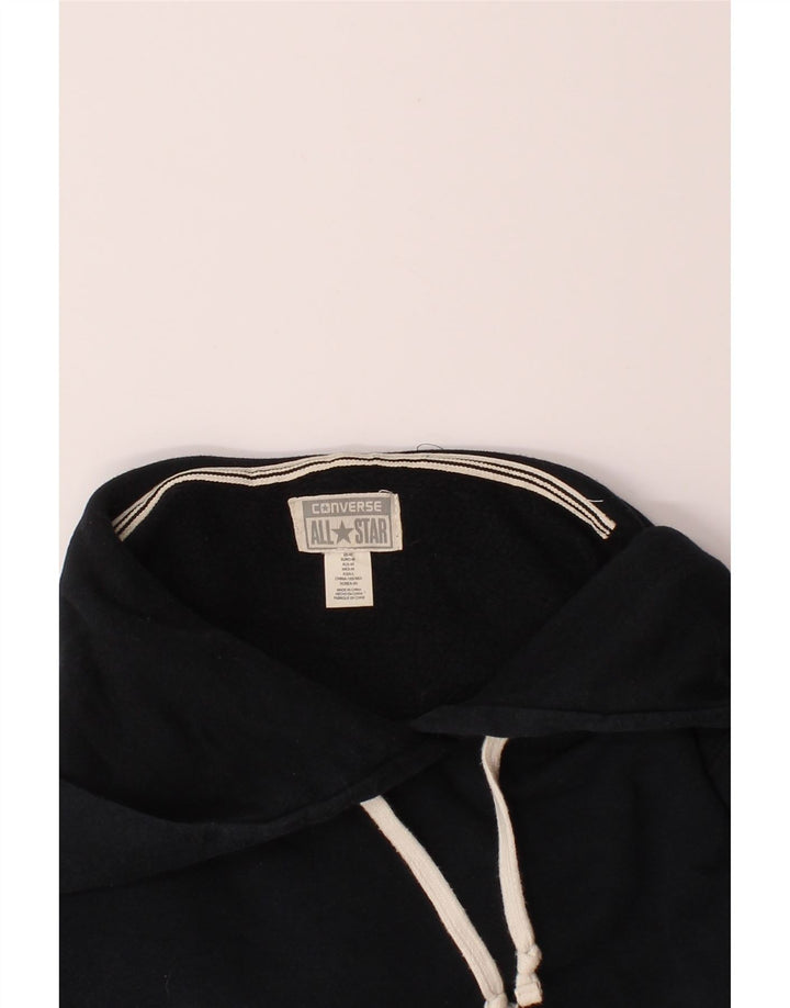 CONVERSE Womens Hoodie Jumper UK 14 Medium Black Cotton Vintage Converse and Second-Hand Converse from Messina Hembry 
