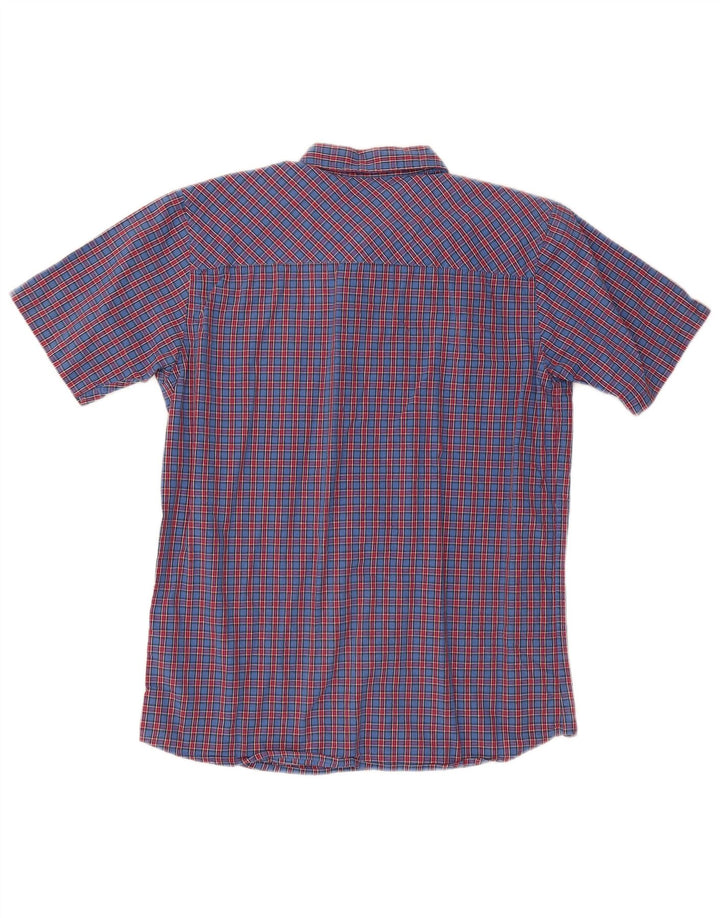 Quiksilver Boys Short Sleeve Regular Fit Shirt 15-16 Years Blue Check