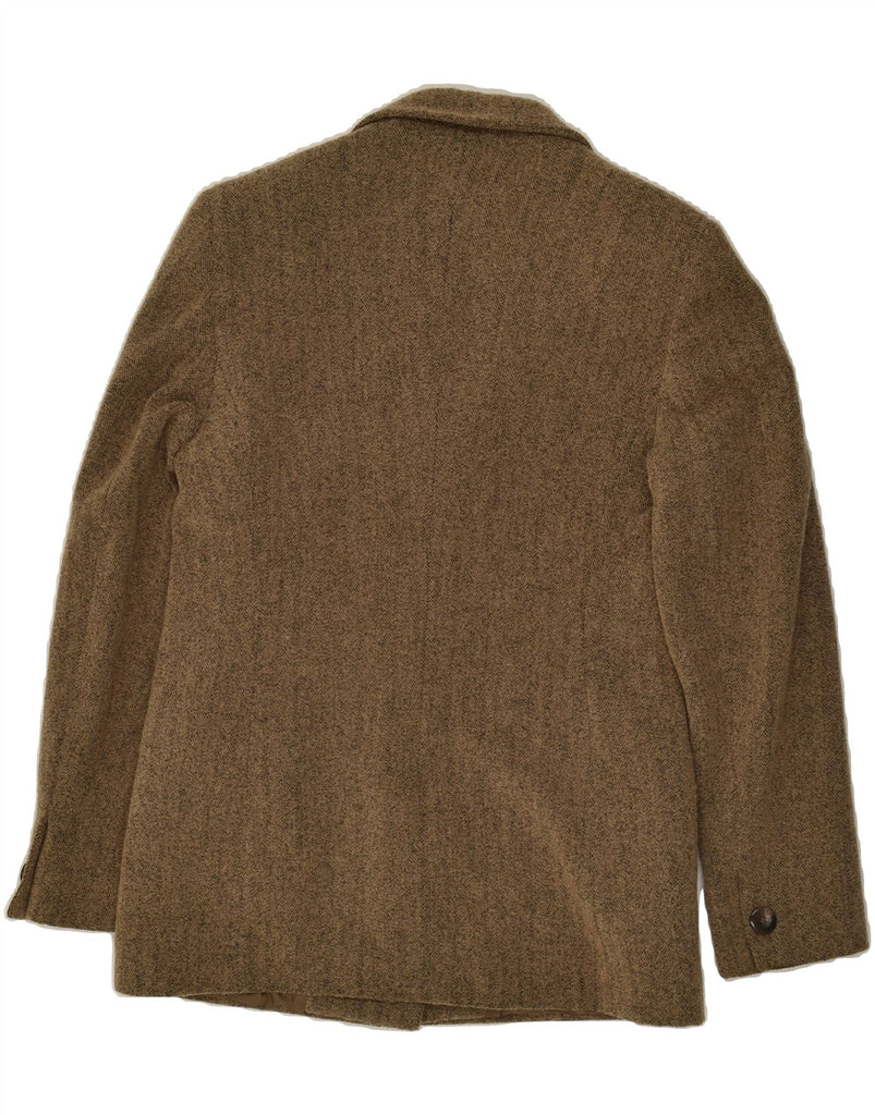 MARELLA Womens 2 Button Blazer Jacket UK 12 Medium Brown Herringbone | Vintage Marella | Thrift | Second-Hand Marella | Used Clothing | Messina Hembry 