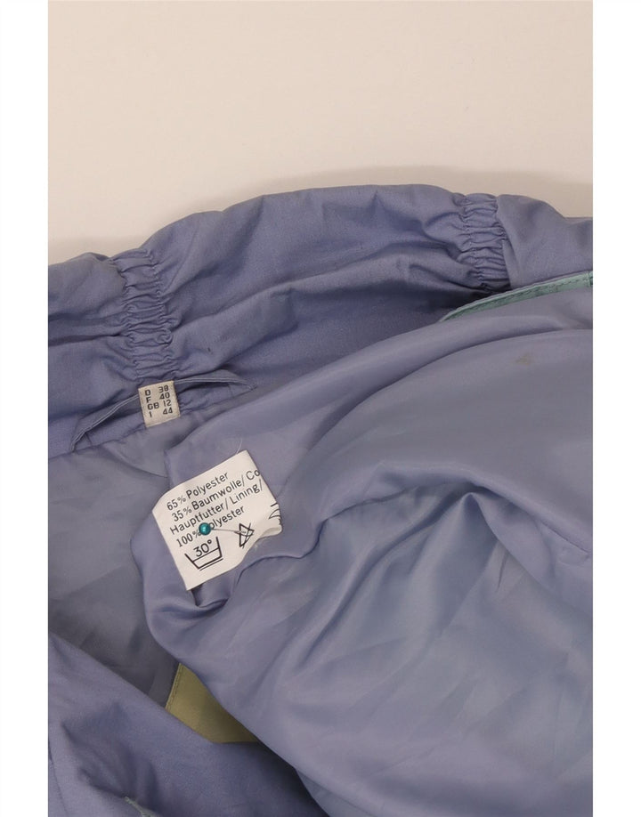 Vintage Womens Trench Coat UK 12 Medium Green Colourblock Polyester