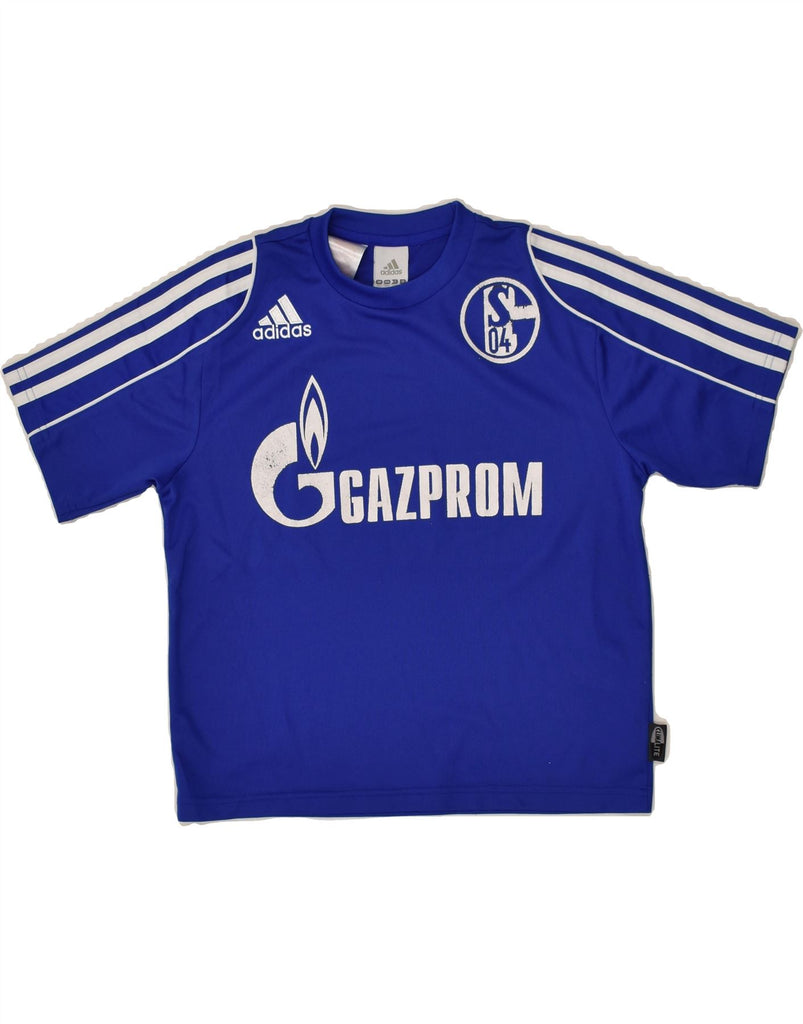 ADIDAS Boys FC Schalke 04 Graphic T-Shirt Top 11-12 Years 2XS  Blue | Vintage Adidas | Thrift | Second-Hand Adidas | Used Clothing | Messina Hembry 