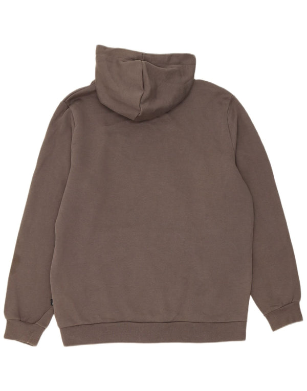 Puma Mens Graphic Hoodie Jumper Medium Grey Cotton