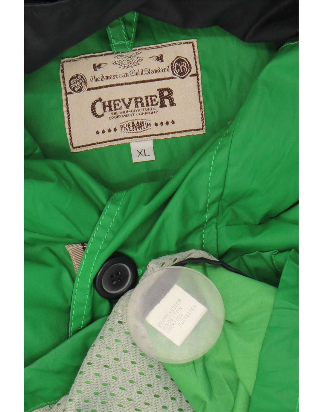 Vintage Mens Hooded Utility Jacket UK 42 XL Green Polyester