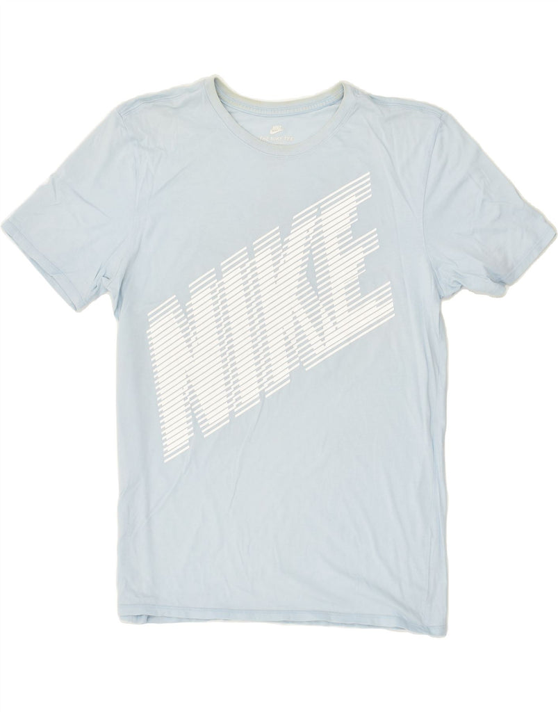 NIKE Mens Athletic Cut Graphic T-Shirt Top Large Blue Cotton | Vintage Nike | Thrift | Second-Hand Nike | Used Clothing | Messina Hembry 