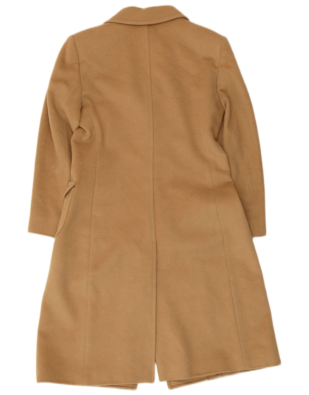 Antonio Fusco Womens 3 Button Overcoat IT 44 Medium Beige Wool