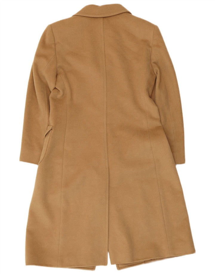 Antonio Fusco Womens 3 Button Overcoat IT 44 Medium Beige Wool