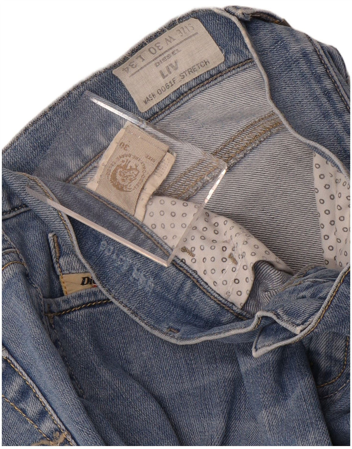 Diesel Womens Liv Slim Jeans W30 L30 Blue Cotton