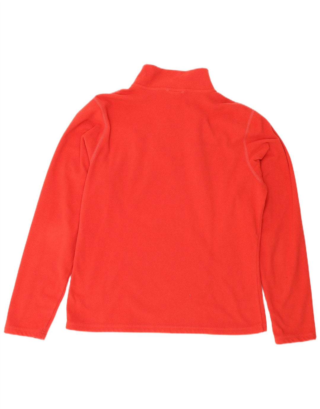 The North Face Womens Zip Neck Fleece Jumper UK 16 Large Red Polyester