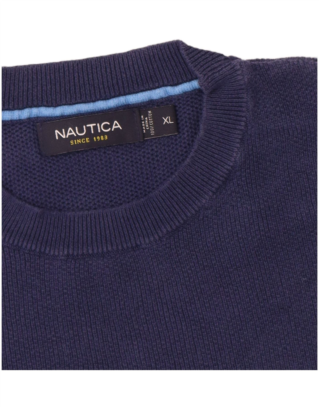 NAUTICA Womens Crew Neck Jumper Sweater UK 18 XL Navy Blue Cotton