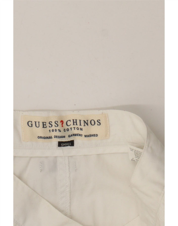Guess Womens Mini Skirt Small W26 White Cotton