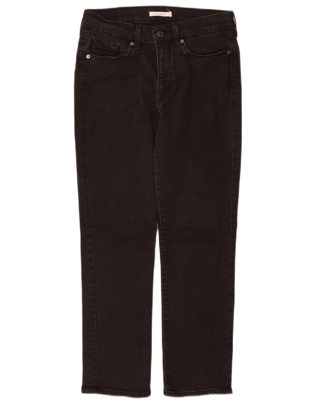 Levi's Womens Classic Fit Straight Jeans W29 L28 Black Cotton