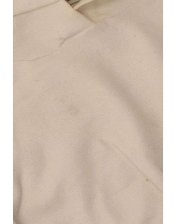 Zara Womens Crop Hoodie Jumper UK 12 Medium White Viscose