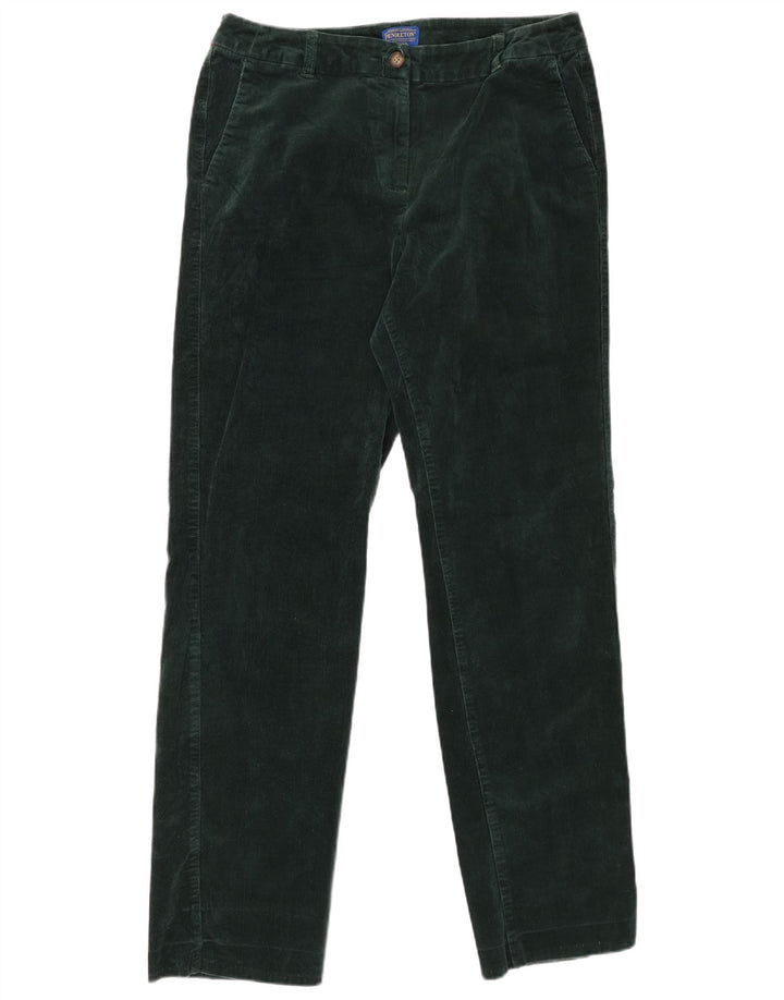 Pendleton Womens Corduroy Trousers US 12 Large W32 L31 Green Cotton