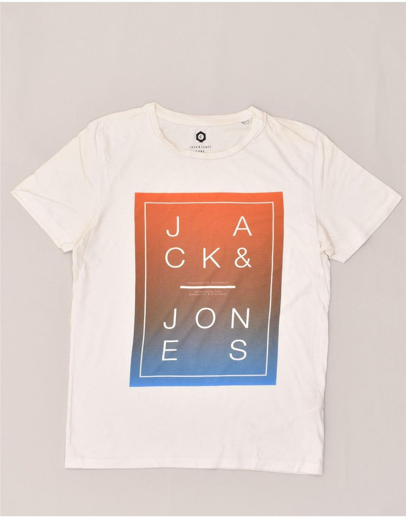 JACK & JONES Mens Graphic T-Shirt Top Small White Cotton | Vintage Jack & Jones | Thrift | Second-Hand Jack & Jones | Used Clothing | Messina Hembry 