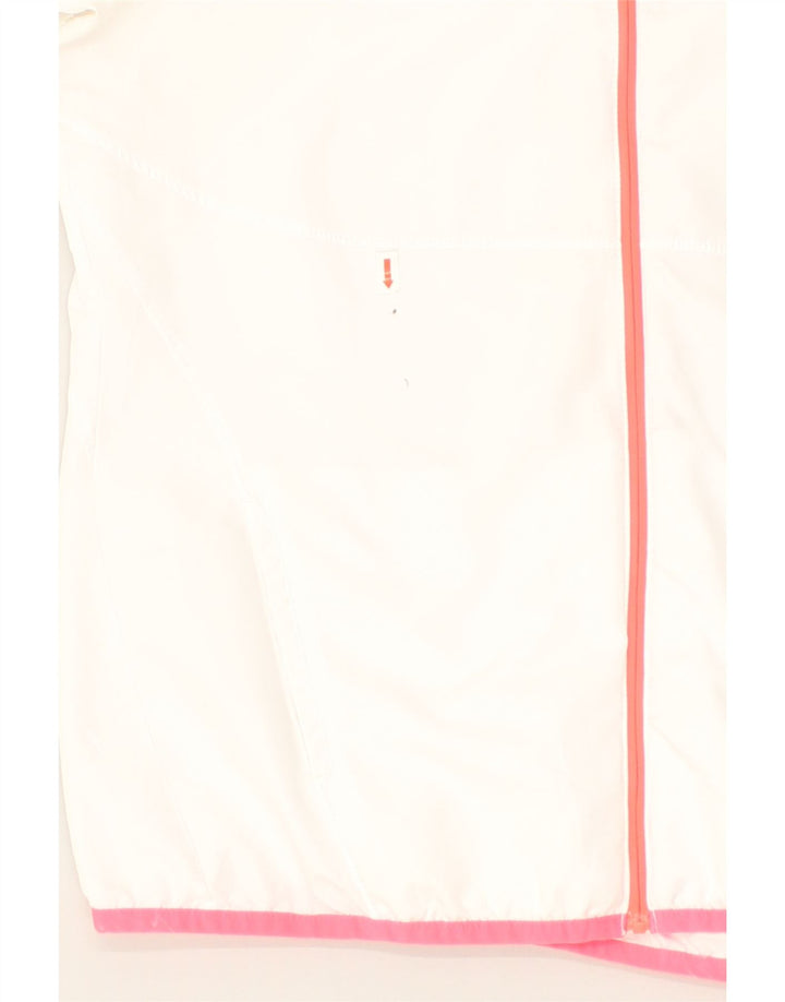 CHAMPION Womens Tracksuit Top Jacket UK 14 Medium White Polyester | Vintage Champion | Thrift | Second-Hand Champion | Used Clothing | Messina Hembry 