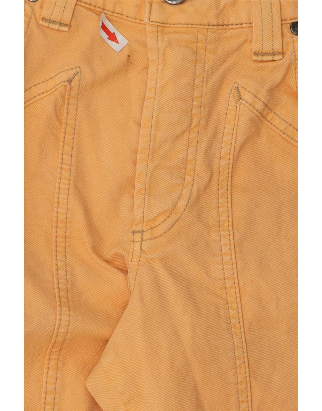 Jeckerson Mens Straight Jeans W33 L33 Orange Cotton