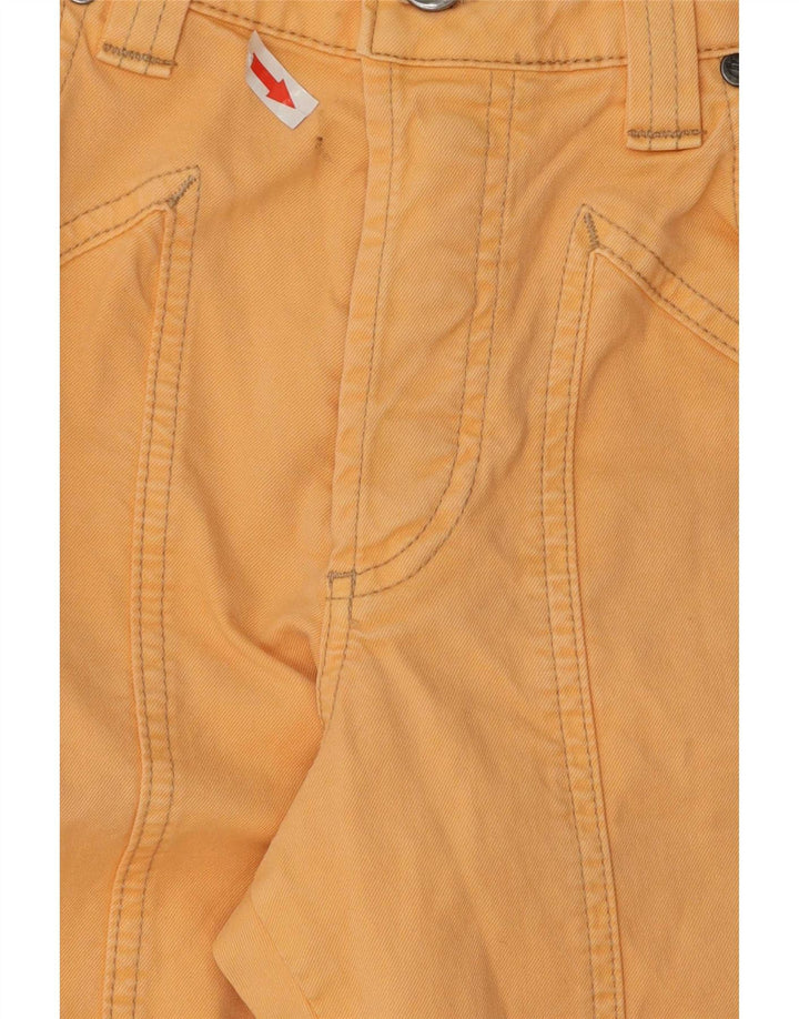 Jeckerson Mens Straight Jeans W33 L33 Orange Cotton
