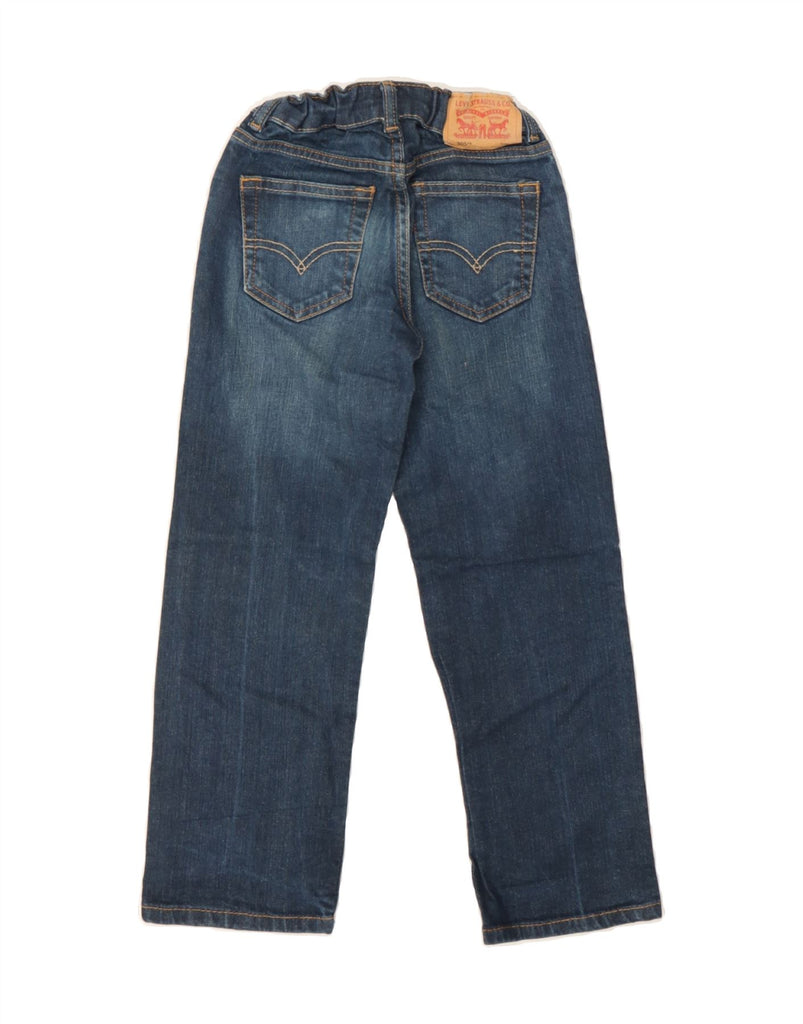 LEVI'S Boys 505 Regular Straight Jeans 6-7 Years W22 L20 Navy Blue Cotton Vintage Levi's and Second-Hand Levi's from Messina Hembry 