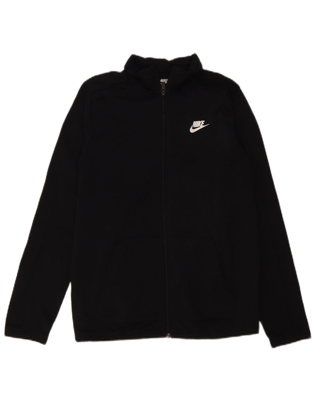 Nike Boys Tracksuit Top Jacket 13-14 Years XL Black Polyester