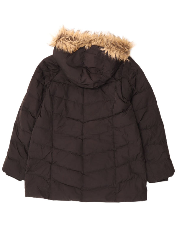 Mountain Warehouse Womens Hooded Padded Coat UK 18 XL Black Polyester