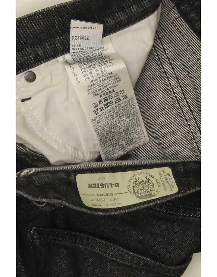 Diesel Mens D-Luster Slim Jeans W30 L32 Black Cotton
