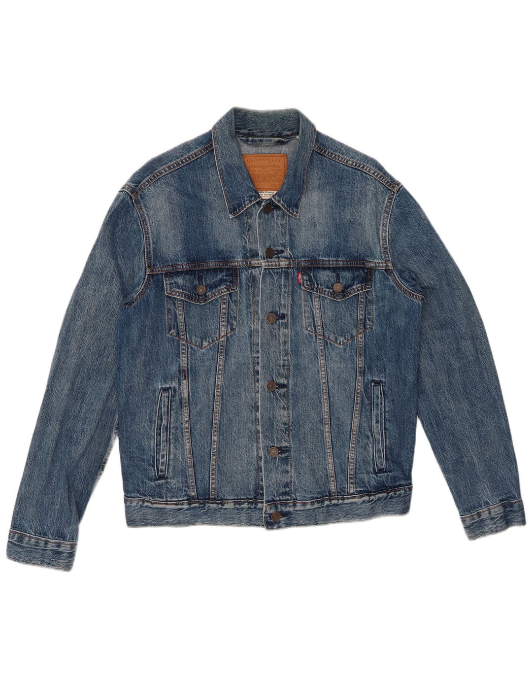 LEVI'S Mens Denim Jacket UK 38 Medium Blue