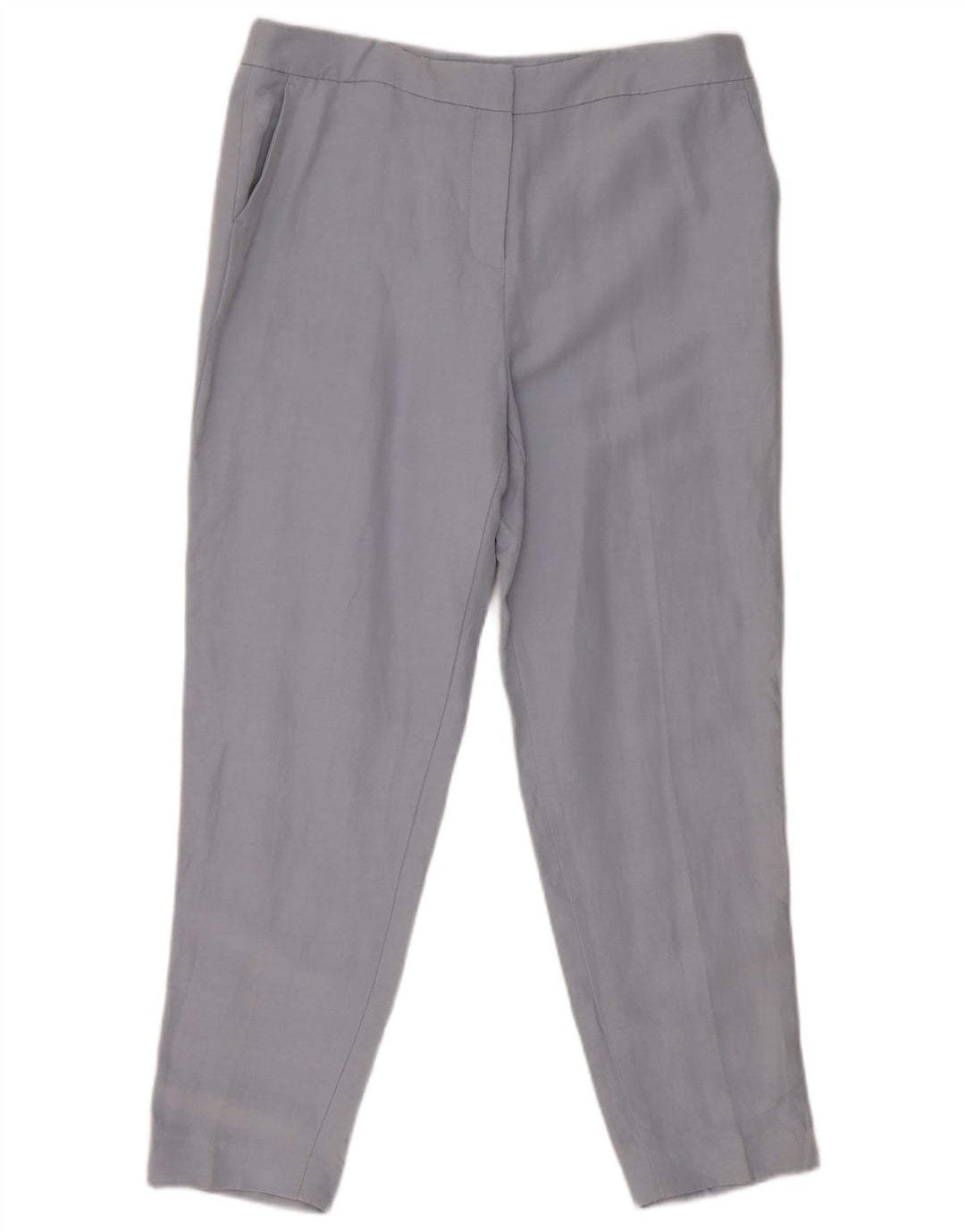 HOBBS Womens High Waist Tapered Chino Trousers UK 14 Large W34 L28 Blue