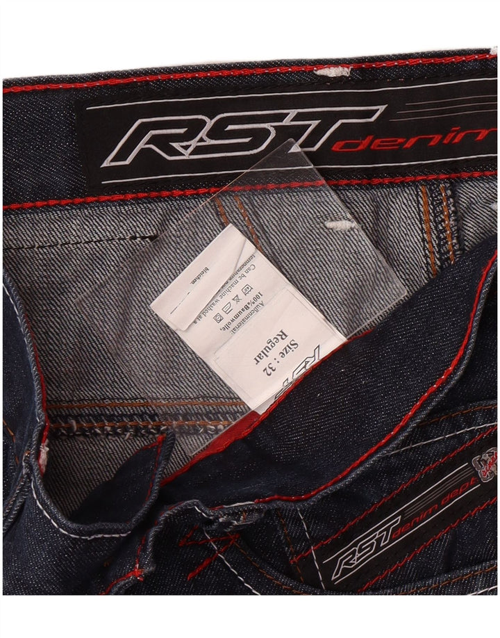 RST Womens Regular Straight Jeans W32 L31 Navy Blue Cotton