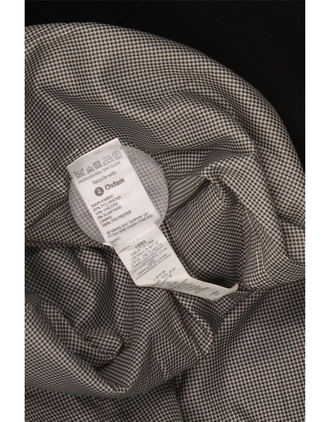 Marks & Spencer Womens Double Breasted Coat UK 14 Large Black Polyester