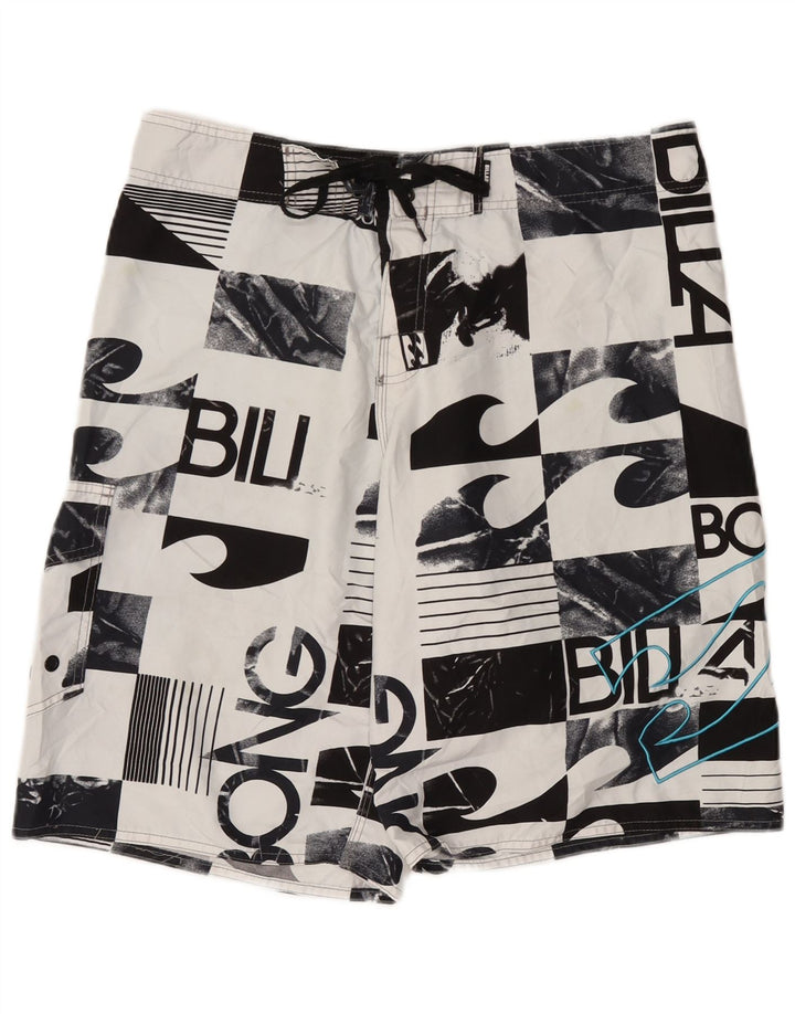 Billabong Mens Graphic Swimming Shorts Large  Black Polyester