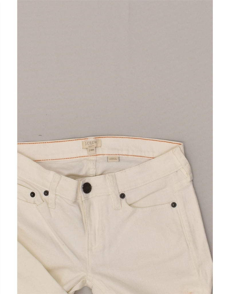 J. CREW Womens Slim Jeans W24 L29 White Cotton | Vintage J. Crew | Thrift | Second-Hand J. Crew | Used Clothing | Messina Hembry 