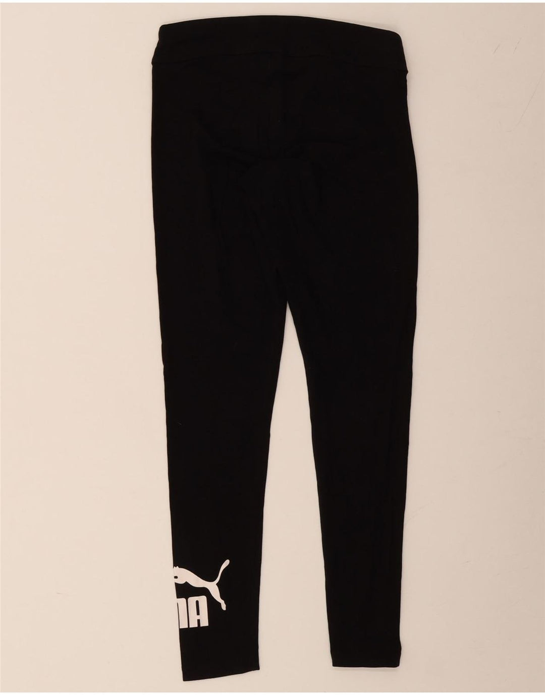 PUMA Womens Graphic Leggings UK 12 Medium  Black Cotton
