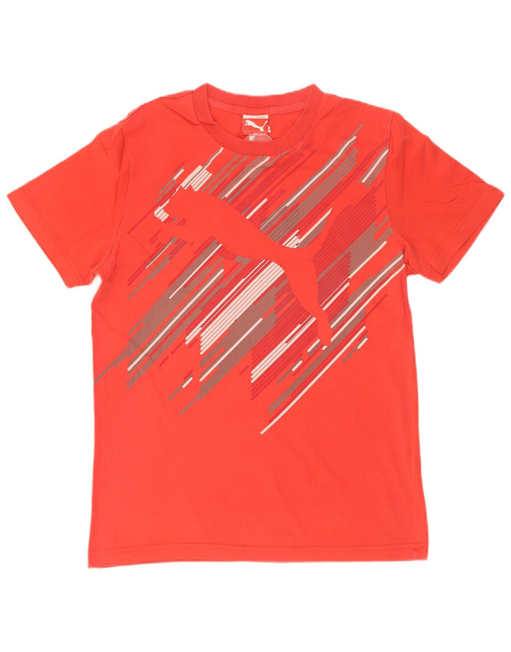 Puma Mens Graphic T-Shirt Top Small Red Striped