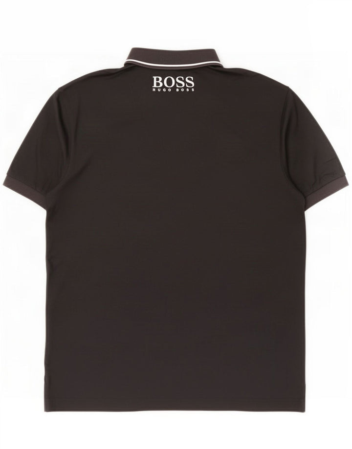 Hugo Boss Mens Graphic Polo Shirt Medium Black Colourblock