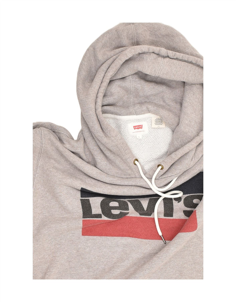 LEVI'S Mens Graphic Hoodie Jumper Large Grey Cotton | Vintage Levi's | Thrift | Second-Hand Levi's | Used Clothing | Messina Hembry 