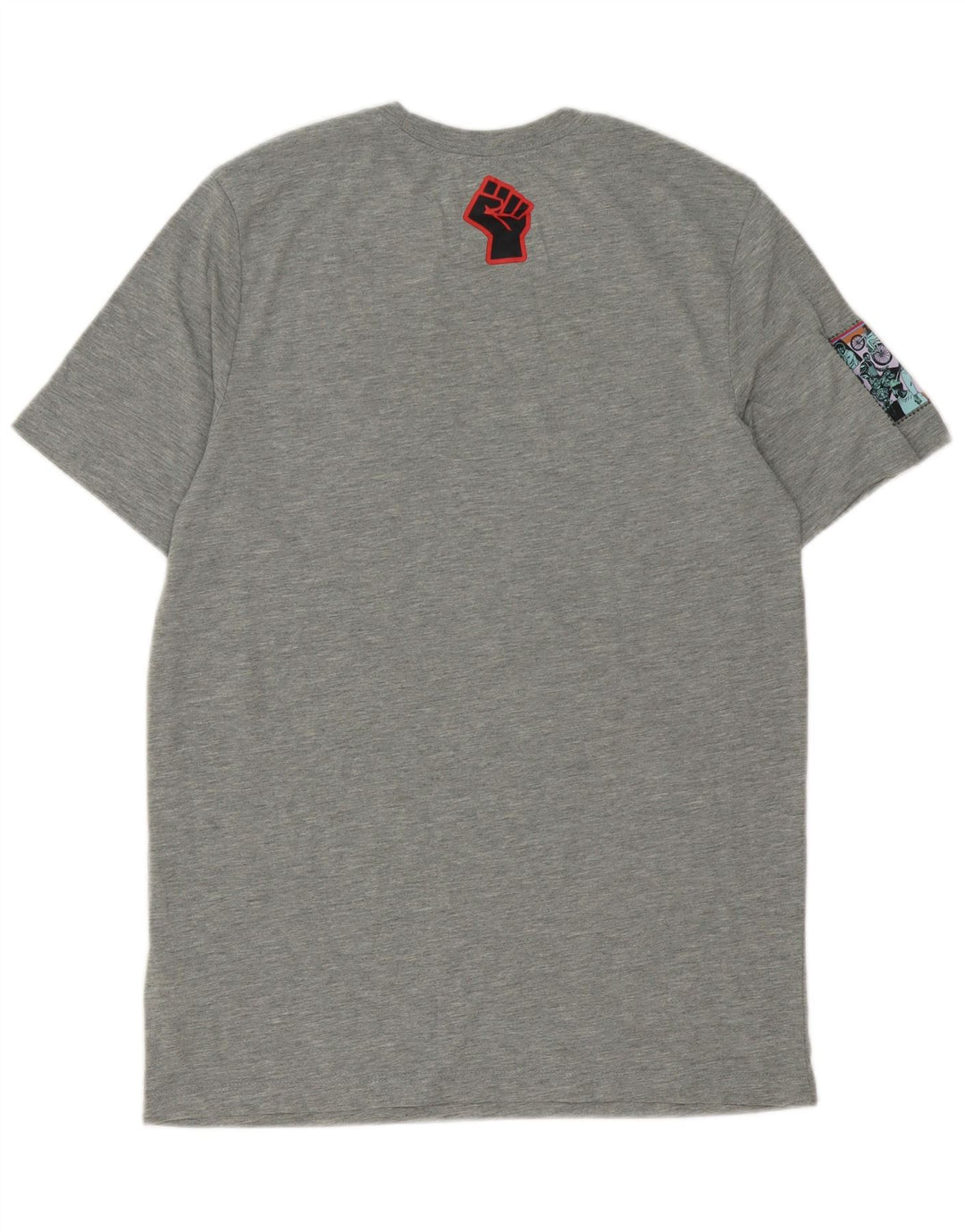 Nike Mens Dri Fit Graphic T-Shirt Top Medium Grey Polyester