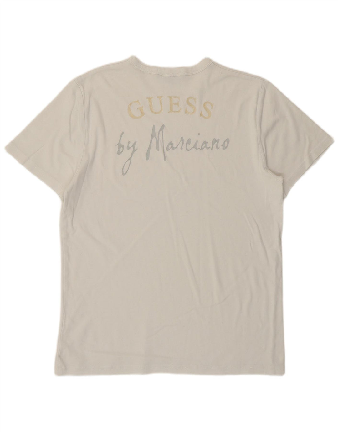Guess By Marciano Mens Graphic T-Shirt Top XL White