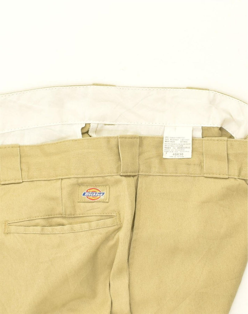 DICKIES Mens Straight Chino Trousers W40 L30  Beige Polyester | Vintage Dickies | Thrift | Second-Hand Dickies | Used Clothing | Messina Hembry 