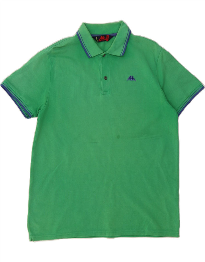 KAPPA Mens Polo Shirt XL Green Cotton Vintage Kappa and Second-Hand Kappa from Messina Hembry 