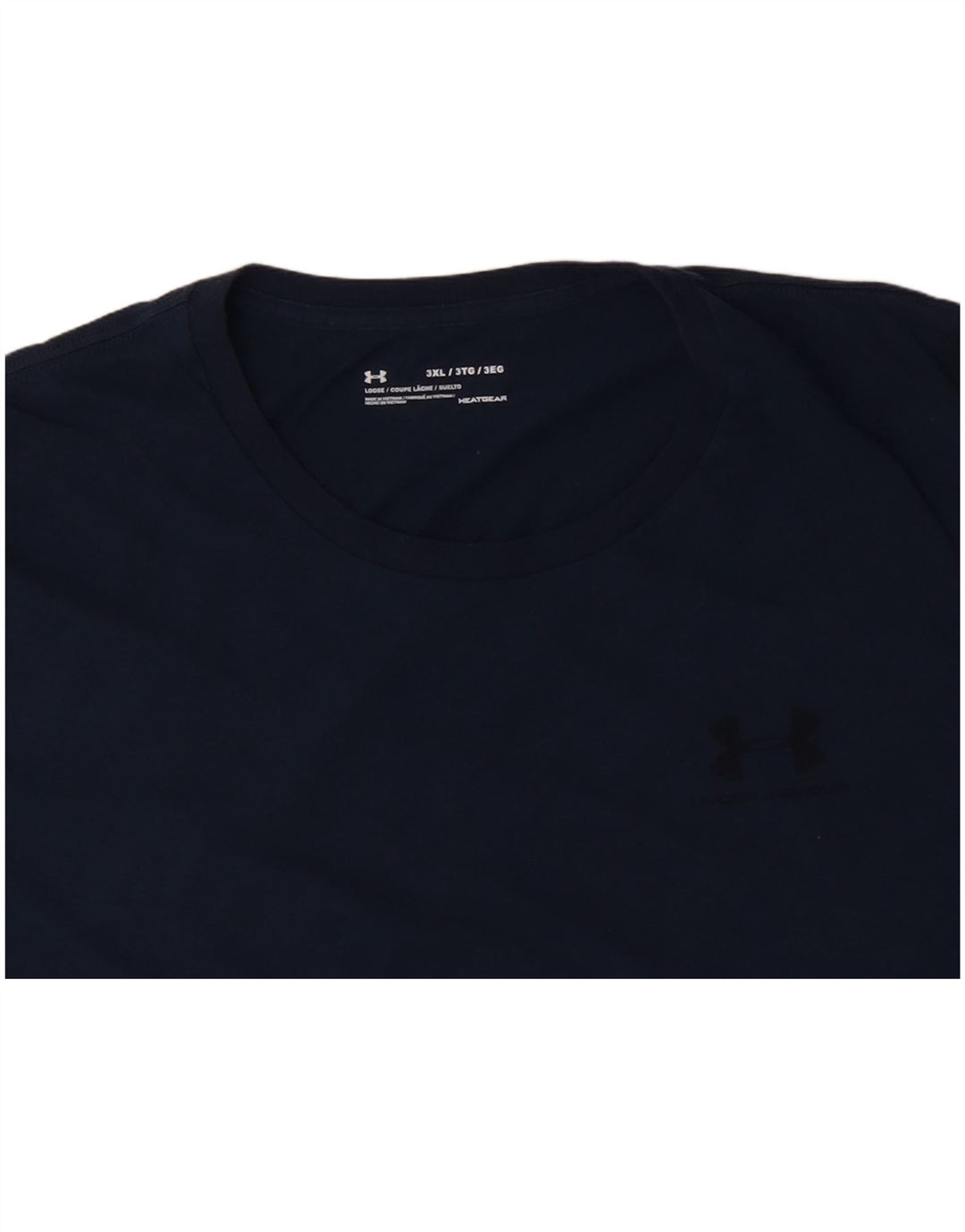 UNDER ARMOUR Mens Heat Gear T-Shirt Top 3XL Navy Blue