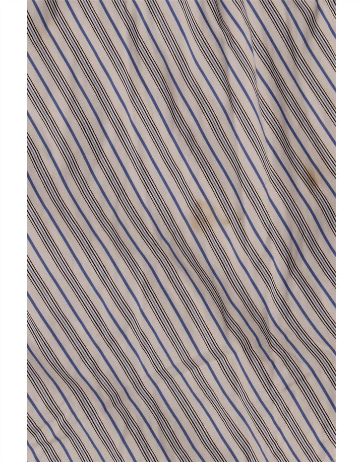 Ralph Lauren Mens Shirt Size 14 Small White Striped Cotton