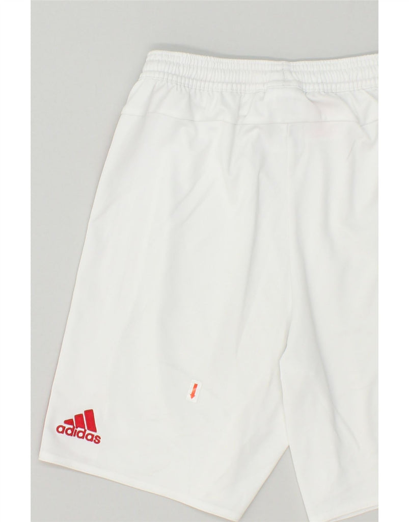 ADIDAS Boys FC Bayern Munchen Sport Shorts 11-12 Years White Polyester | Vintage Adidas | Thrift | Second-Hand Adidas | Used Clothing | Messina Hembry 