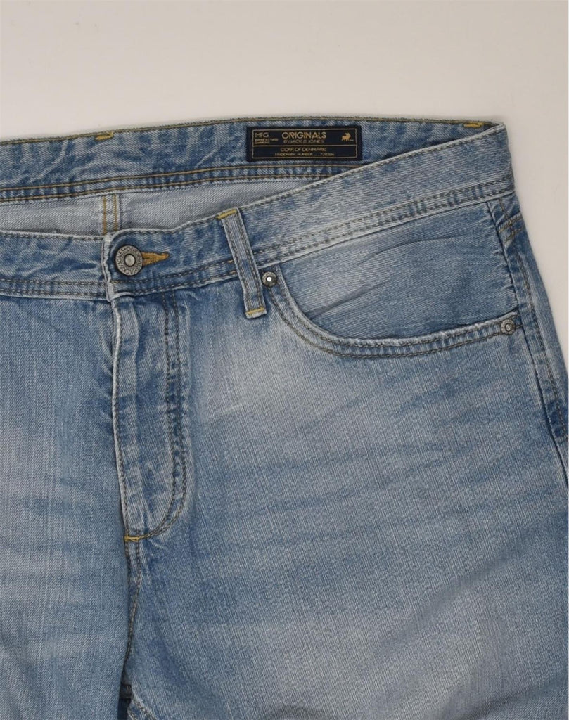 JACK & JONES Mens Regular Fit Denim Shorts XL W37  Blue Cotton | Vintage Jack & Jones | Thrift | Second-Hand Jack & Jones | Used Clothing | Messina Hembry 