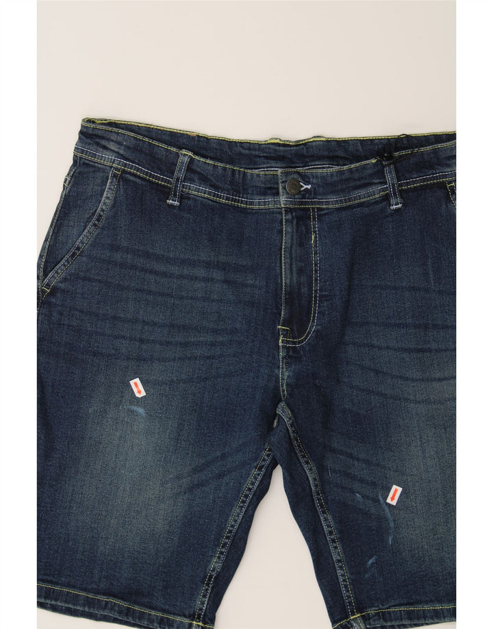TRUSSARDI Mens Denim Shorts W38 XL Navy Blue Cotton Vintage Trussardi and Second-Hand Trussardi from Messina Hembry 