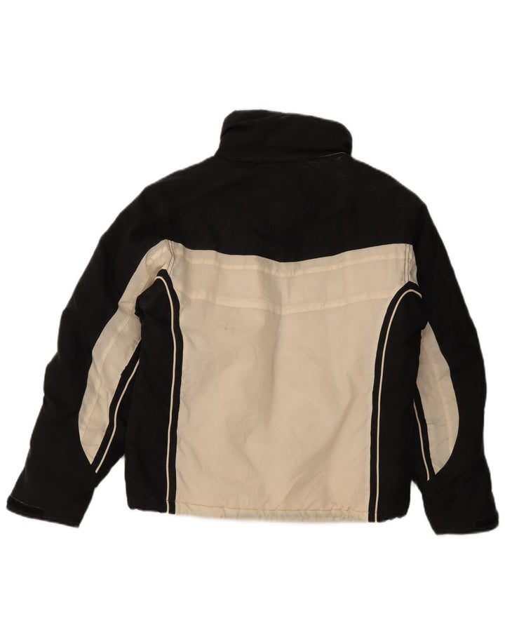 Ellesse Womens Oversized Windbreaker Jacket UK 10 Small Black Colourblock