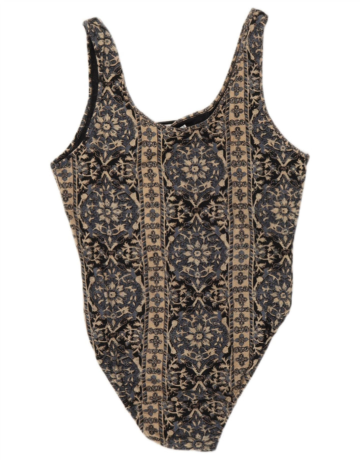 Vintage Womens Bodysuit US 4 Small Multicoloured Floral