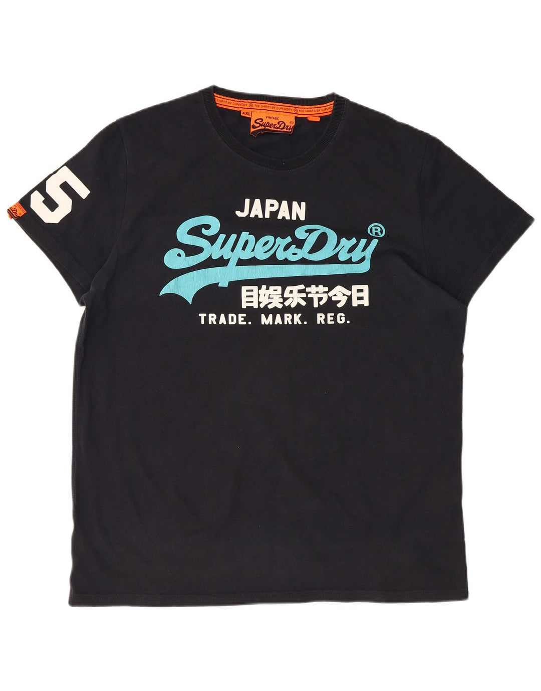 Superdry Mens Graphic T-Shirt Top 2XL Black Cotton