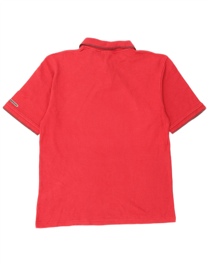 Timberland Mens Polo Shirt Medium Red Cotton